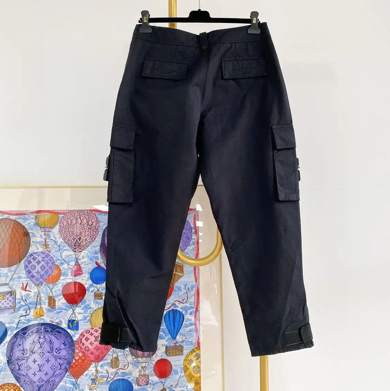 Dior Dior Black Cotton Casual Pants for Women 0089 Size 23" - 2 Thumbnail
