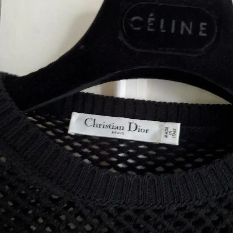 Dior Dior Black Embroidered Long Sleeve Sweater 0089 Size XS / US 0-2 / IT 36-38 - 5 Thumbnail
