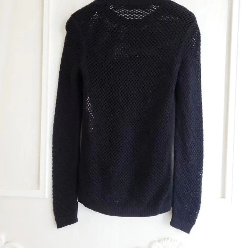 Dior Dior Black Embroidered Long Sleeve Sweater 0089 Size XS / US 0-2 / IT 36-38 - 3 Thumbnail