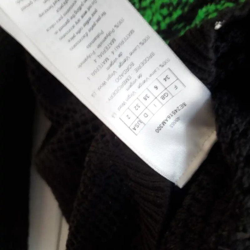 Dior Dior Black Embroidered Long Sleeve Sweater 0089 Size XS / US 0-2 / IT 36-38 - 4 Thumbnail