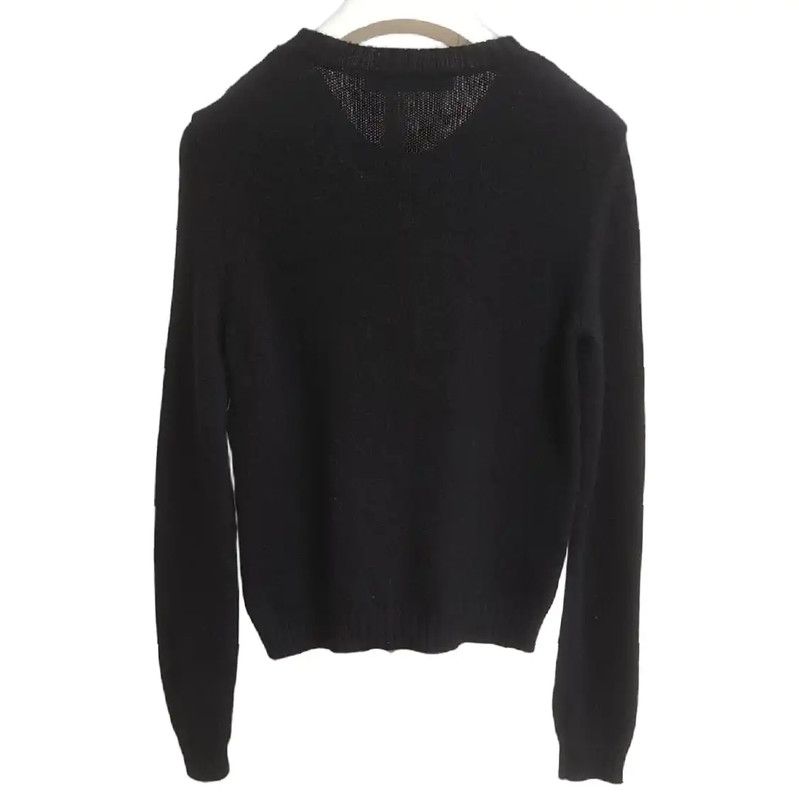 Dior Dior Black Cashmere Sweater with Embroidery 0089 Size S / US 4 / IT 40 - 6 Thumbnail