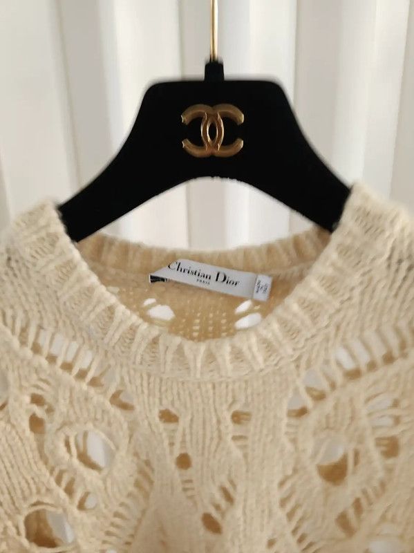 Dior Dior Cream Lace Short Sleeve Pullover Sweater 0089 Size XS / US 0-2 / IT 36-38 - 3 Thumbnail