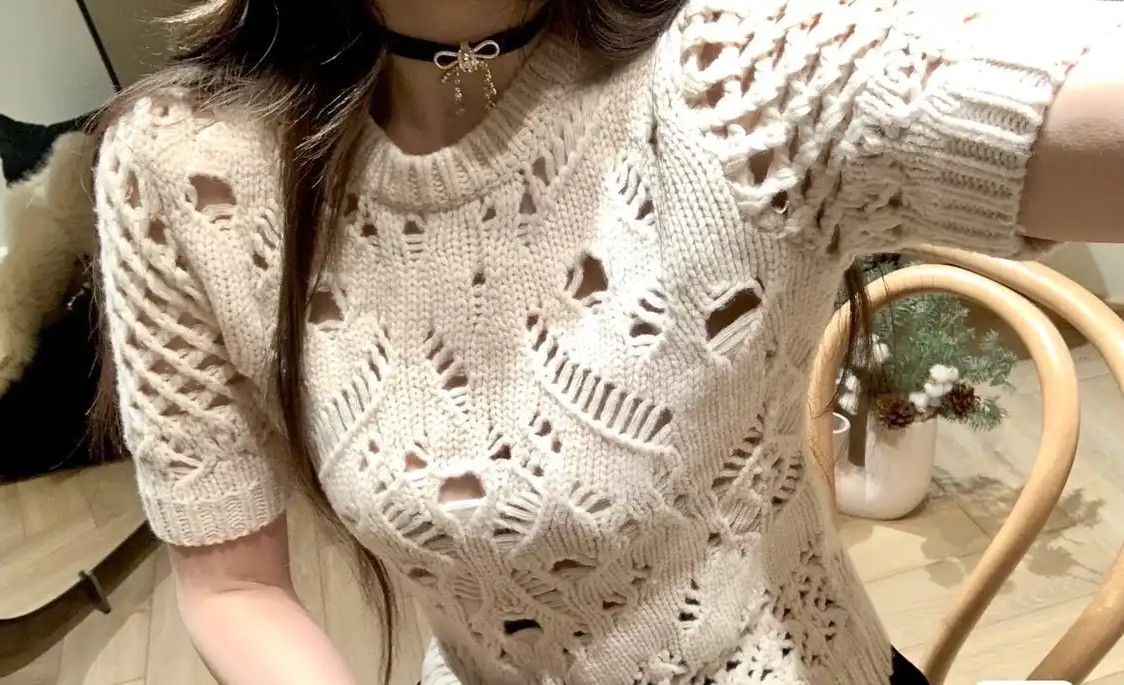 Dior Dior Cream Lace Short Sleeve Pullover Sweater 0089 Size XS / US 0-2 / IT 36-38 - 8 Thumbnail