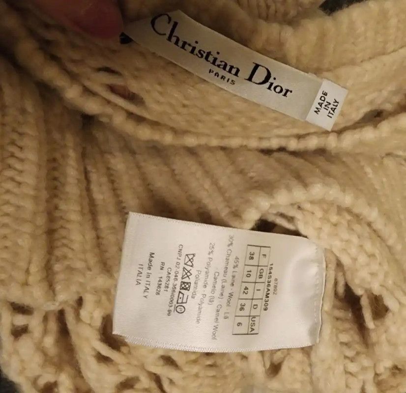 Dior Dior Cream Lace Short Sleeve Pullover Sweater 0089 Size XS / US 0-2 / IT 36-38 - 6 Thumbnail