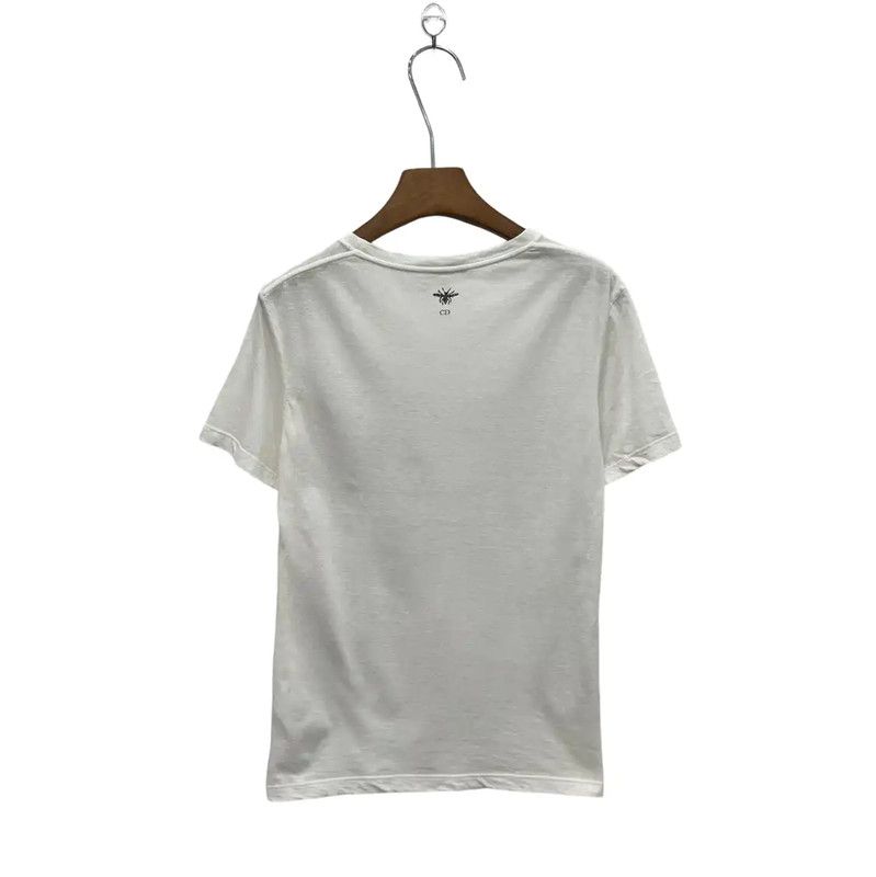 Dior Dior Women's White Butterfly Print T-Shirt 0089 Size S / US 4 / IT 40 - 2 Thumbnail