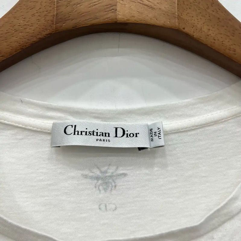 Dior Dior Women's White Butterfly Print T-Shirt 0089 Size S / US 4 / IT 40 - 4 Thumbnail