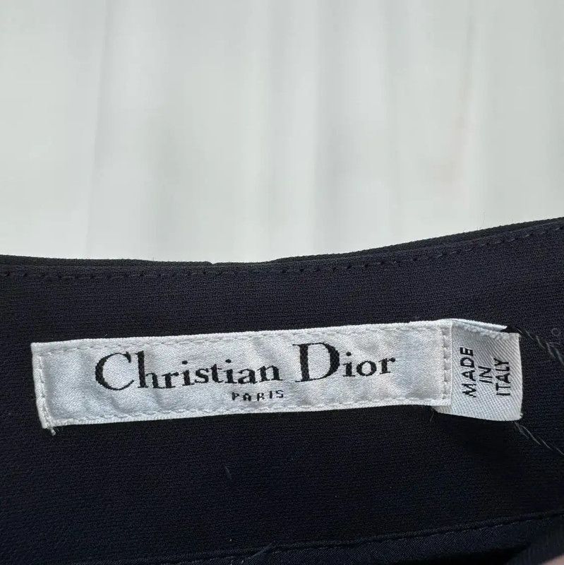 Dior Dior Black Cotton Casual Trousers for Women 0089 Size 28" / US 6 / IT 42 - 7 Thumbnail