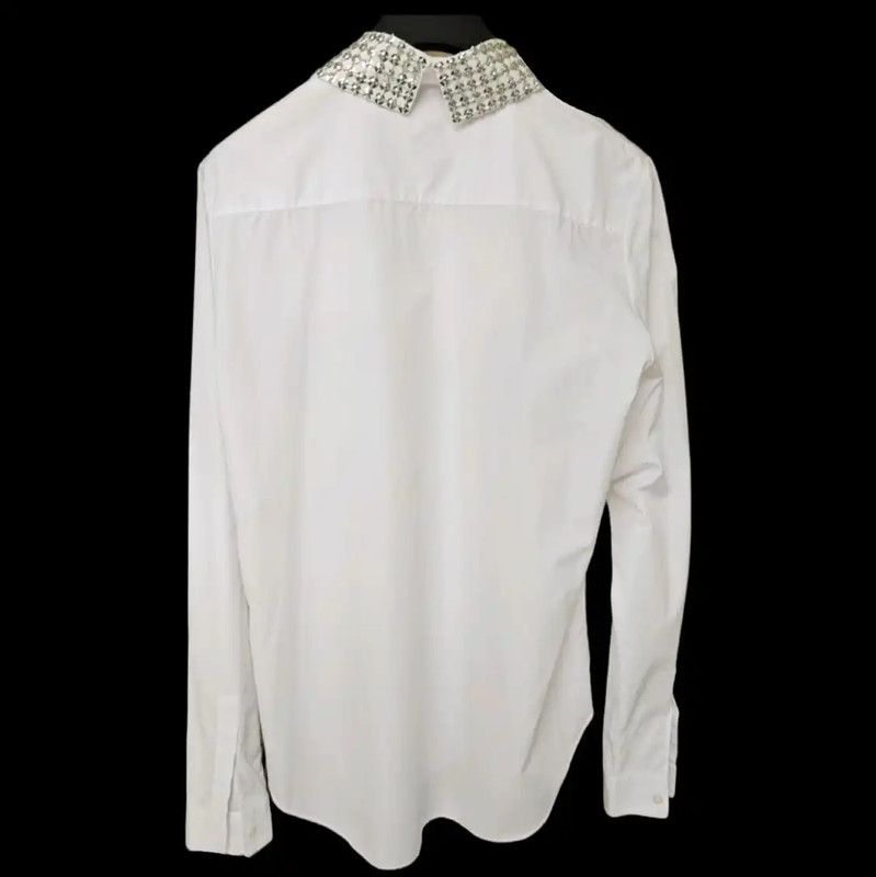 Dior Dior Long Sleeve White Cotton Blouse 0089 Size L / US 10 / IT 46 - 9 Thumbnail