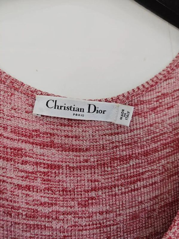 Dior Dior Women's Red Midi Dress with Ruffle Hem 0089 Size S / US 4 / IT 40 - 3 Thumbnail