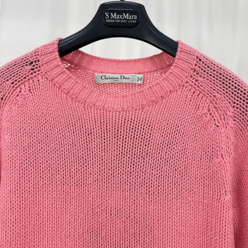 Dior Dior Pink Lettered Knit Sweater for Women 0089 Size XS / US 0-2 / IT 36-38 - 3 Thumbnail