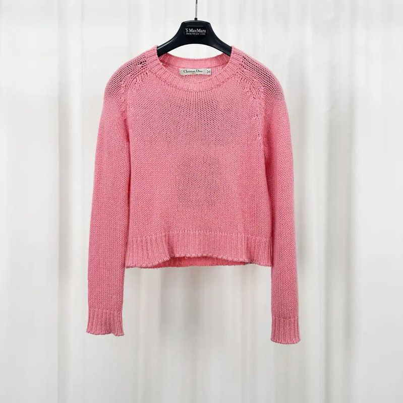 Dior Dior Pink Lettered Knit Sweater for Women 0089 Size XS / US 0-2 / IT 36-38 - 2 Thumbnail