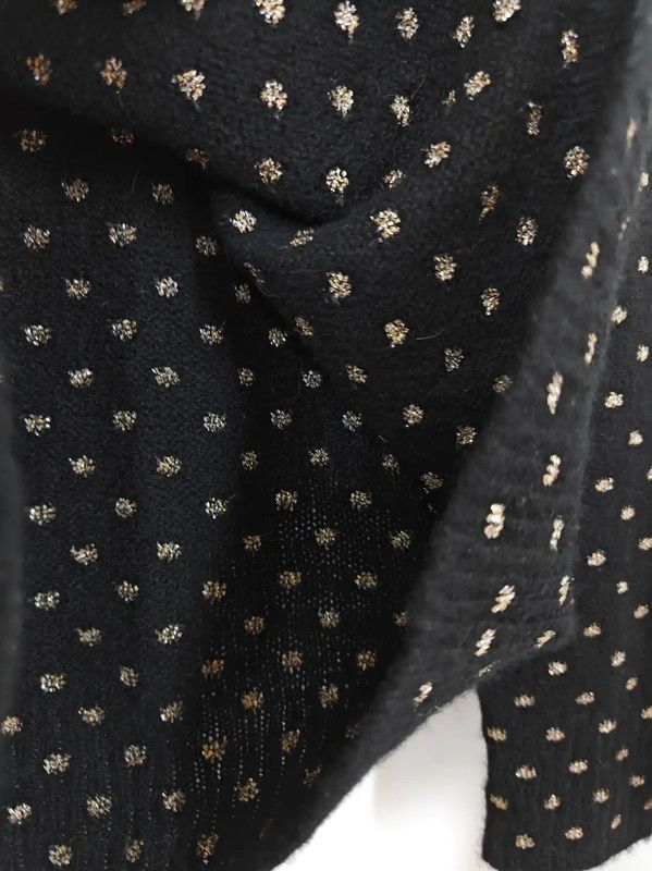 Dior Dior Black Wool Polka Dot Long Sleeve Sweater 0089 Size ONE SIZE - 5 Thumbnail