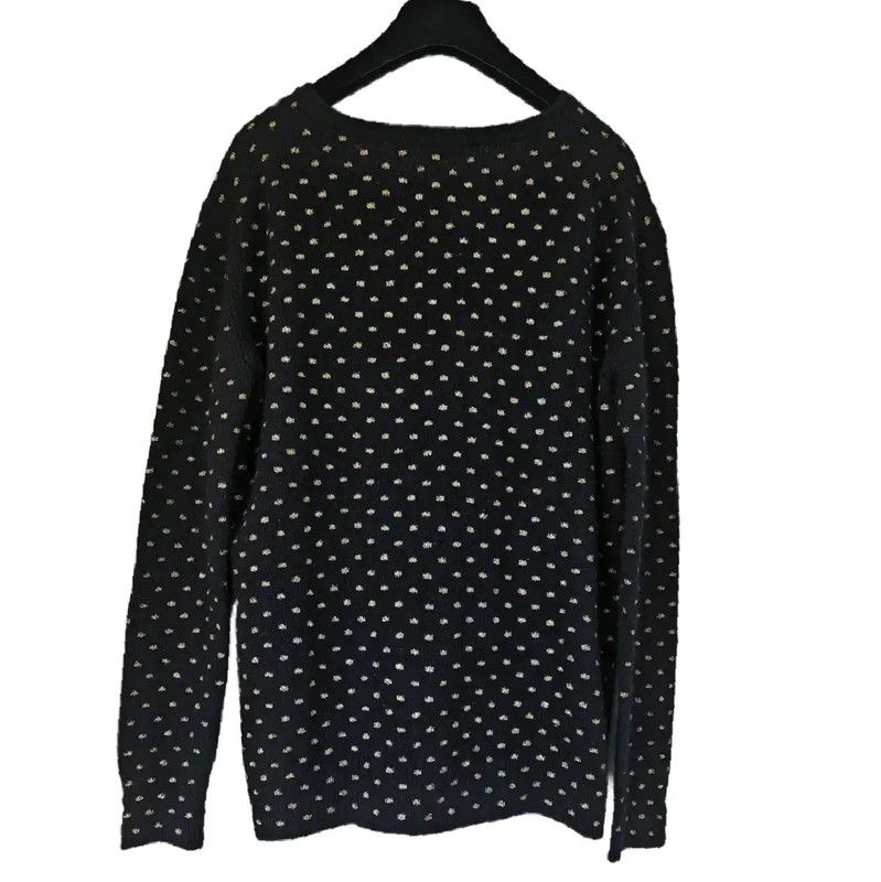 Dior Dior Black Wool Polka Dot Long Sleeve Sweater 0089 Size ONE SIZE - 9 Thumbnail