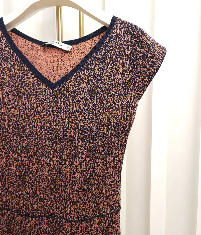 Dior Dior Multi-Color Wool Dot Mini Dress 0089 Size XS / US 0-2 / IT 36-38 - 3 Thumbnail