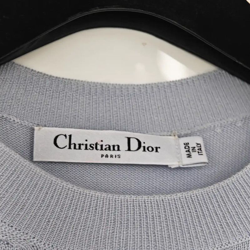 Dior Dior Women's Long Sleeve Wool Sweater in Blue-Grey 0089 Size M / US 6-8 / IT 42-44 - 5 Thumbnail