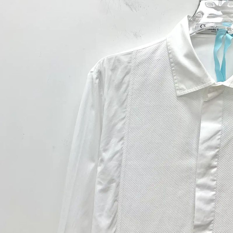 Dior Dior White Cotton Women's Shirt 0089 Size XS / US 0-2 / IT 36-38 - 3 Thumbnail