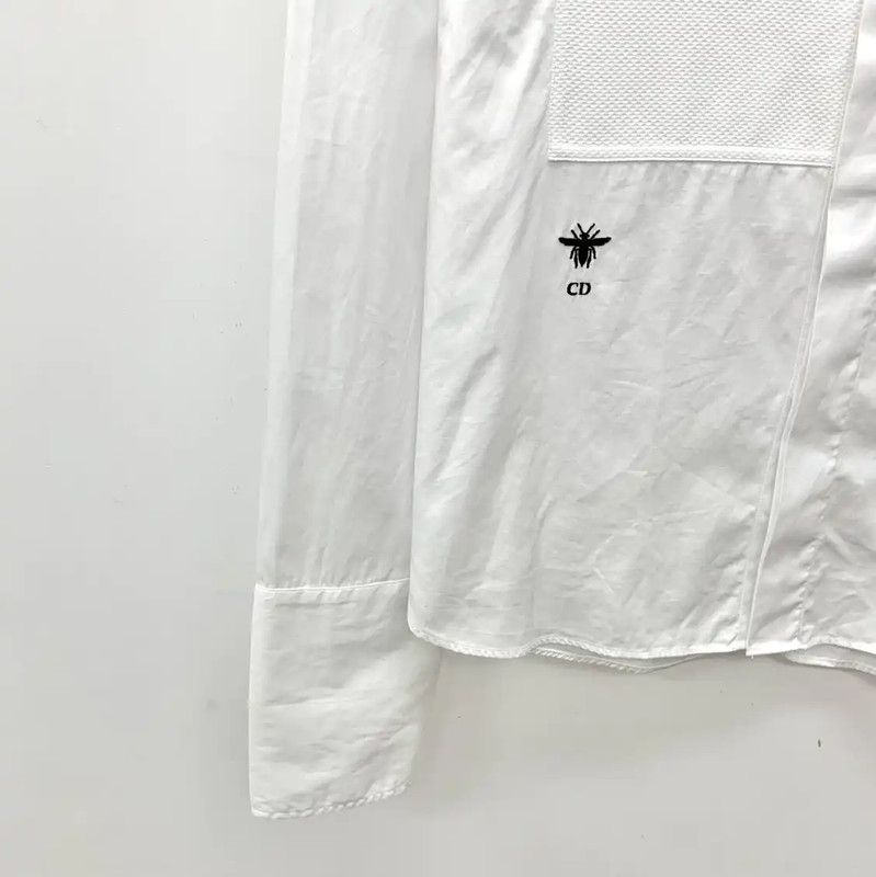 Dior Dior White Cotton Women's Shirt 0089 Size XS / US 0-2 / IT 36-38 - 4 Thumbnail