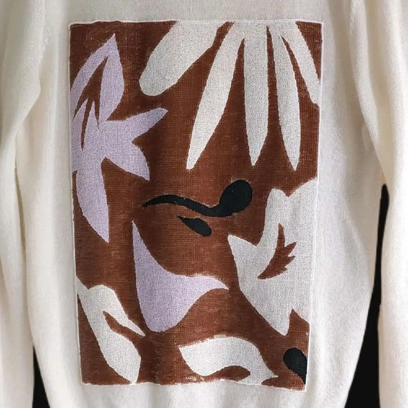 Dior Dior Women's Wool Floral Print Pullover Sweater 0089 Size S / US 4 / IT 40 - 5 Thumbnail