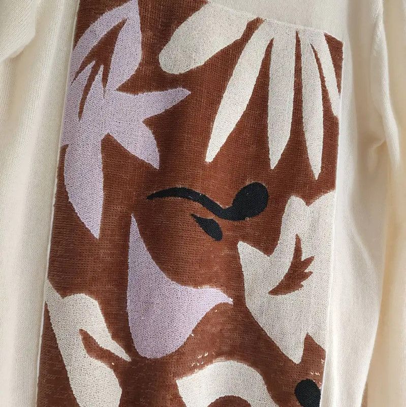 Dior Dior Women's Wool Floral Print Pullover Sweater 0089 Size S / US 4 / IT 40 - 3 Thumbnail