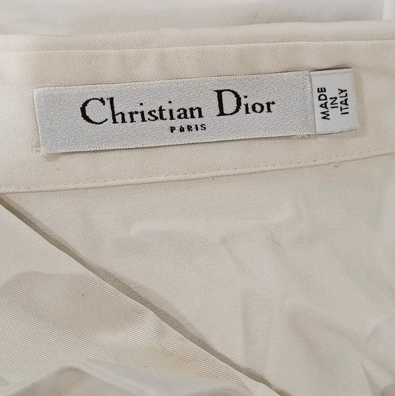 Dior Dior White Cotton Printed Long Sleeve Dress 0089 Size XS / US 0-2 / IT 36-38 - 5 Thumbnail