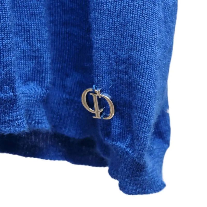 Dior Dior Women’s Blue Cashmere Blend Long Sleeve Sweater 0089 Size S / US 4 / IT 40 - 6 Thumbnail