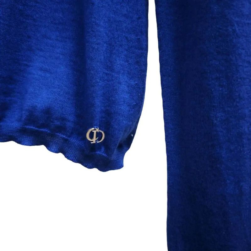 Dior Dior Women’s Blue Cashmere Blend Long Sleeve Sweater 0089 Size S / US 4 / IT 40 - 3 Thumbnail