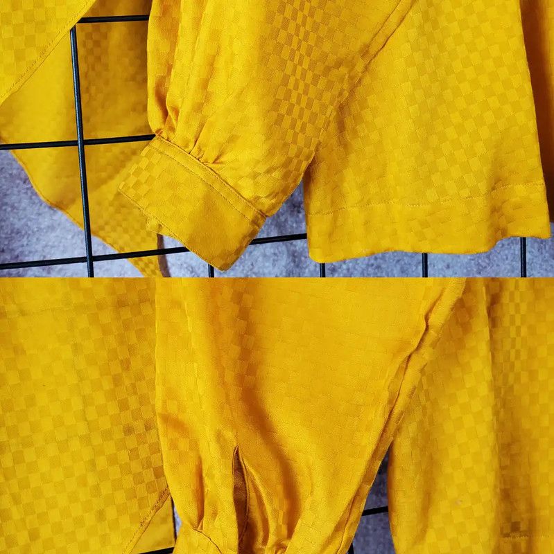Dior Dior Yellow Long Sleeve Cotton Check Shirt 0089 Size M / US 6-8 / IT 42-44 - 7 Thumbnail