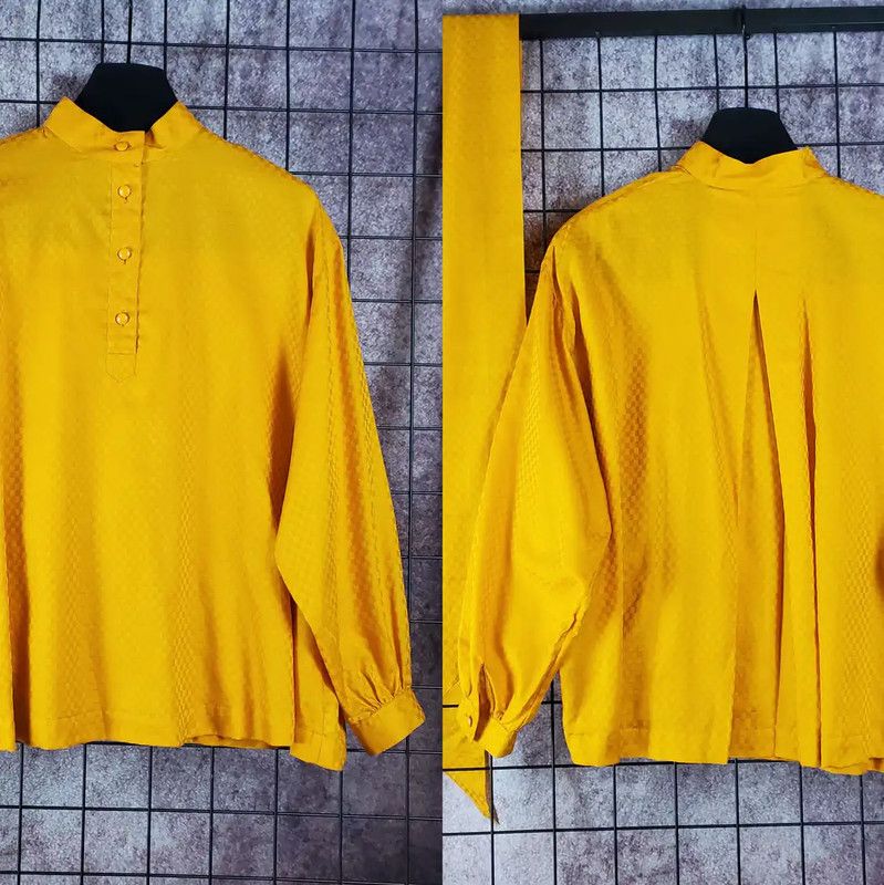 Dior Dior Yellow Long Sleeve Cotton Check Shirt 0089 Size M / US 6-8 / IT 42-44 - 4 Thumbnail