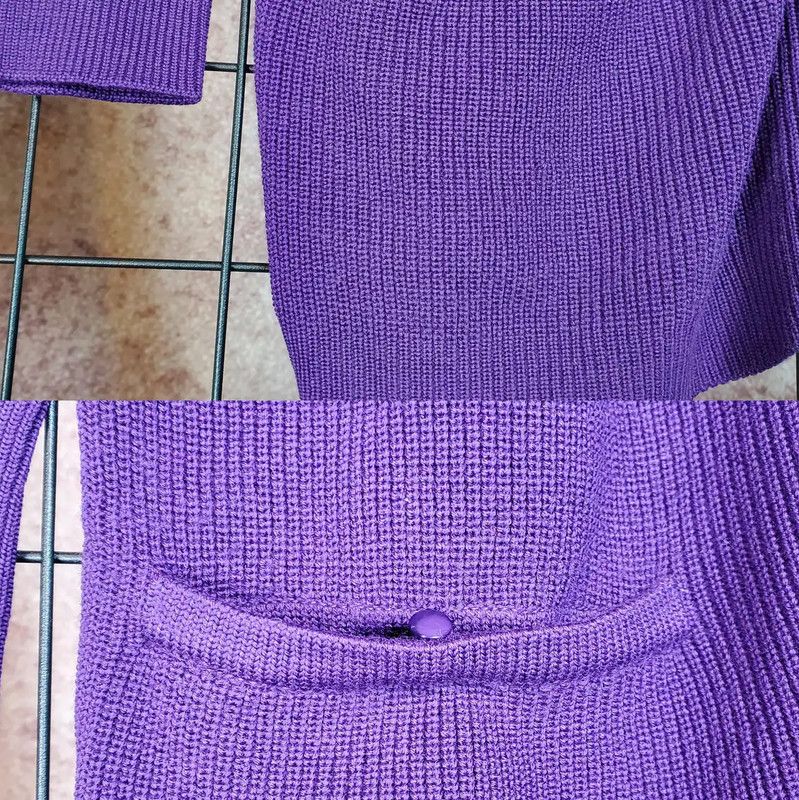 Dior Dior Purple Long Sleeve Cardigan for Women 0089 Size L / US 10 / IT 46 - 7 Thumbnail
