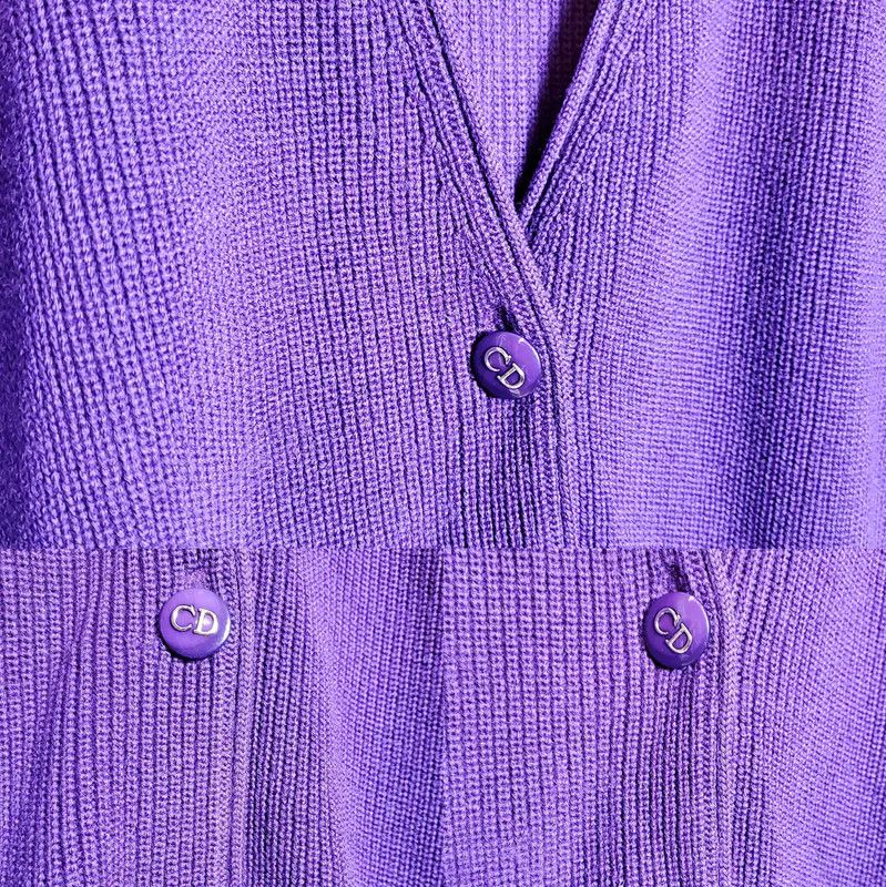 Dior Dior Purple Long Sleeve Cardigan for Women 0089 Size L / US 10 / IT 46 - 5 Thumbnail