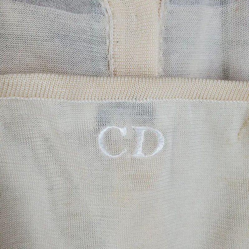 Dior Dior Summer Beige Cotton Embroidered Tank Top 0089 Size M / US 6-8 / IT 42-44 - 10 Thumbnail