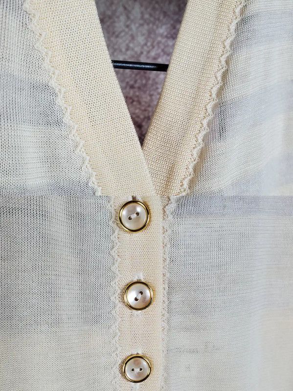Dior Dior Summer Beige Cotton Embroidered Tank Top 0089 Size M / US 6-8 / IT 42-44 - 7 Thumbnail