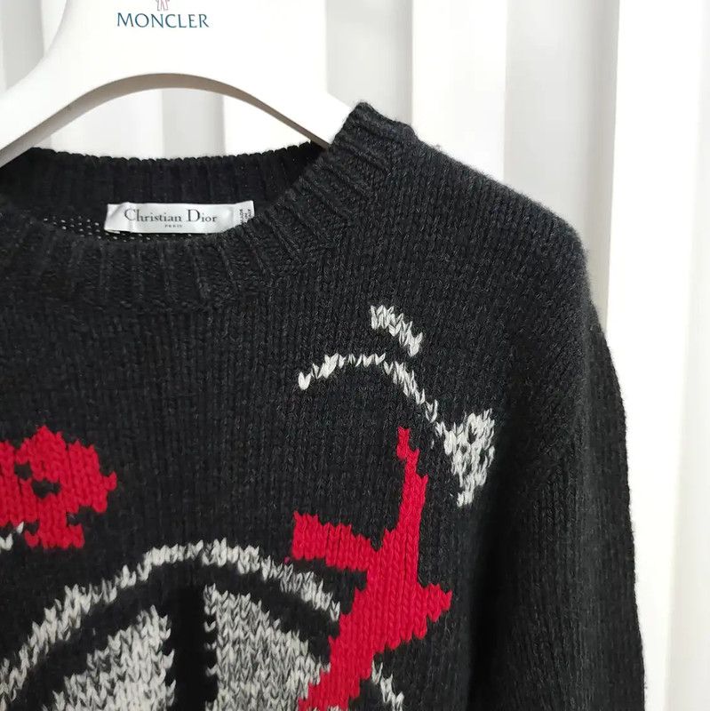 Dior Dior Black Cashmere Long Sleeve Sweater 0089 Size S / US 4 / IT 40 - 7 Thumbnail