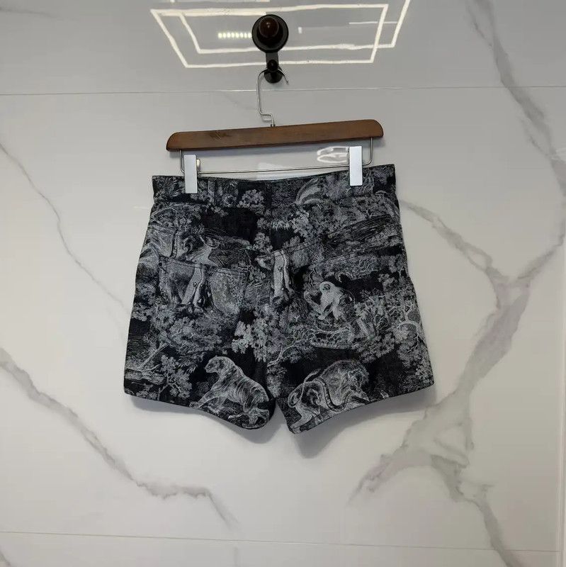 Dior Dior Summer Blue Cotton Printed Women's Shorts 0089 Size 23" - 2 Thumbnail