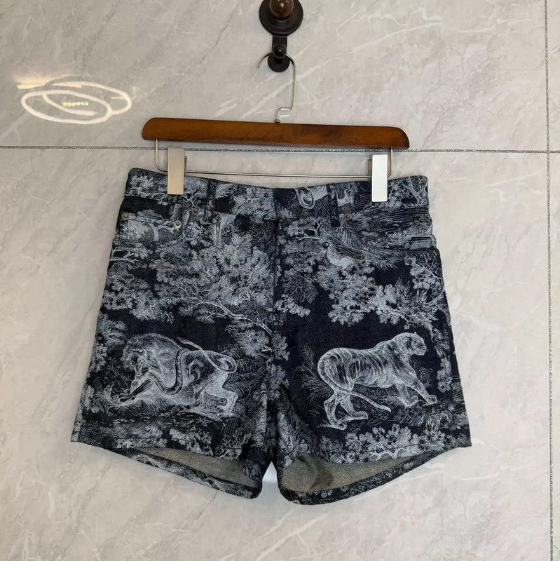 Dior Dior Summer Blue Cotton Printed Women's Shorts 0089 Size 23" - 8 Thumbnail