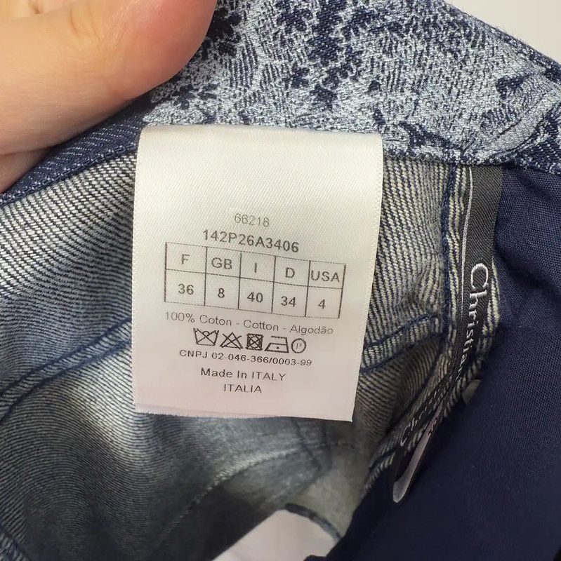 Dior Dior Summer Blue Cotton Printed Women's Shorts 0089 Size 23" - 4 Thumbnail