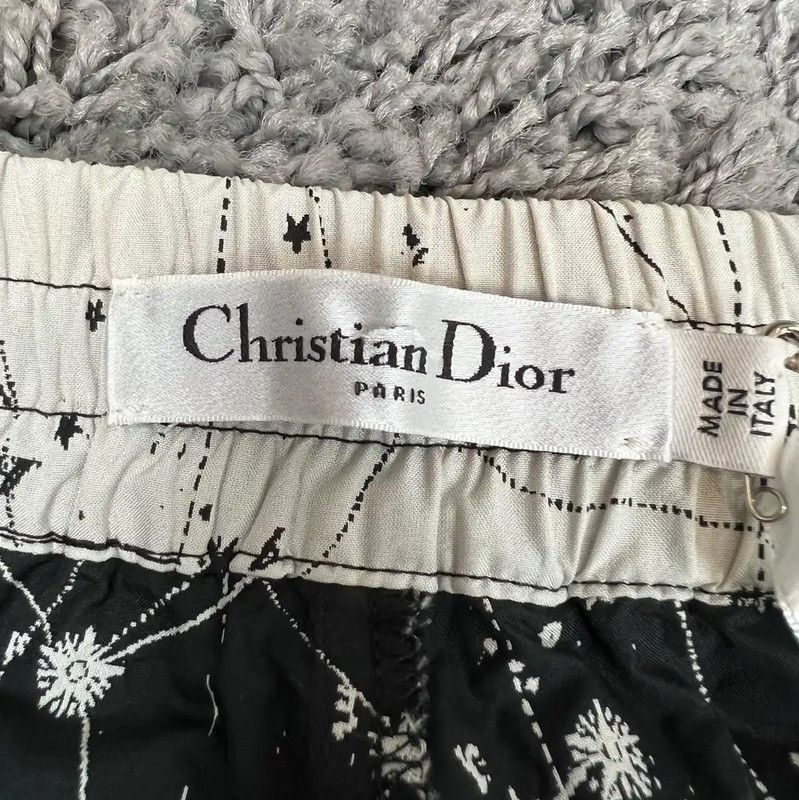 Dior Dior White Cotton Women's Shorts with Stars 0089 Size 23" - 4 Thumbnail