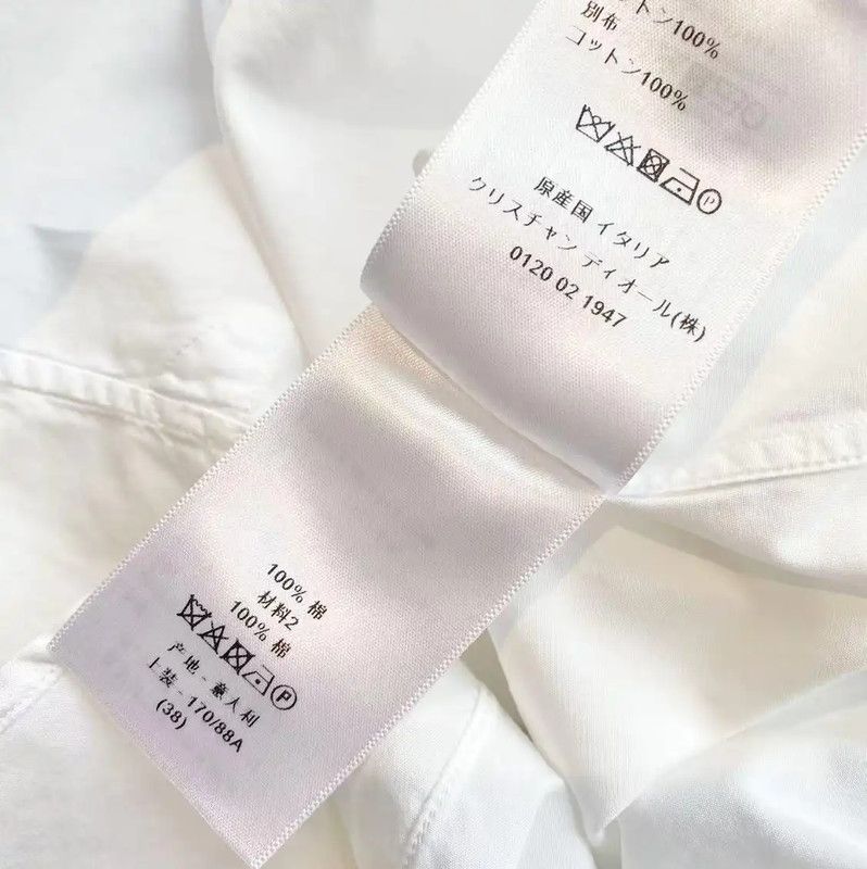 Dior Dior White Cotton Women's Shirt 0089 Size ONE SIZE - 6 Thumbnail