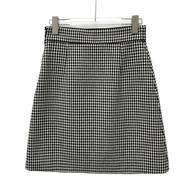 Dior Dior Color Block Wool Midi Skirt 0089 Size 23" - 2 Thumbnail