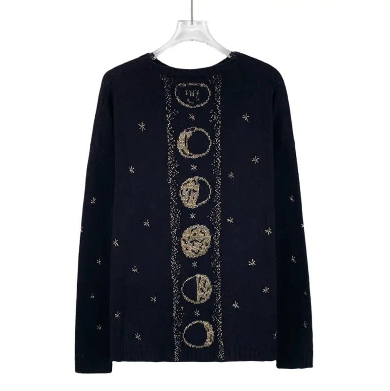 Dior Dior Cashmere Pullover Sweater in Navy Blue 0089 Size ONE SIZE - 2 Thumbnail