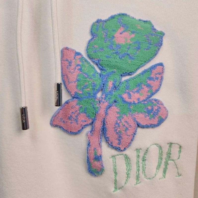 Dior Dior White Short Hoodie with Logo 0089 Size M / US 6-8 / IT 42-44 - 2 Thumbnail