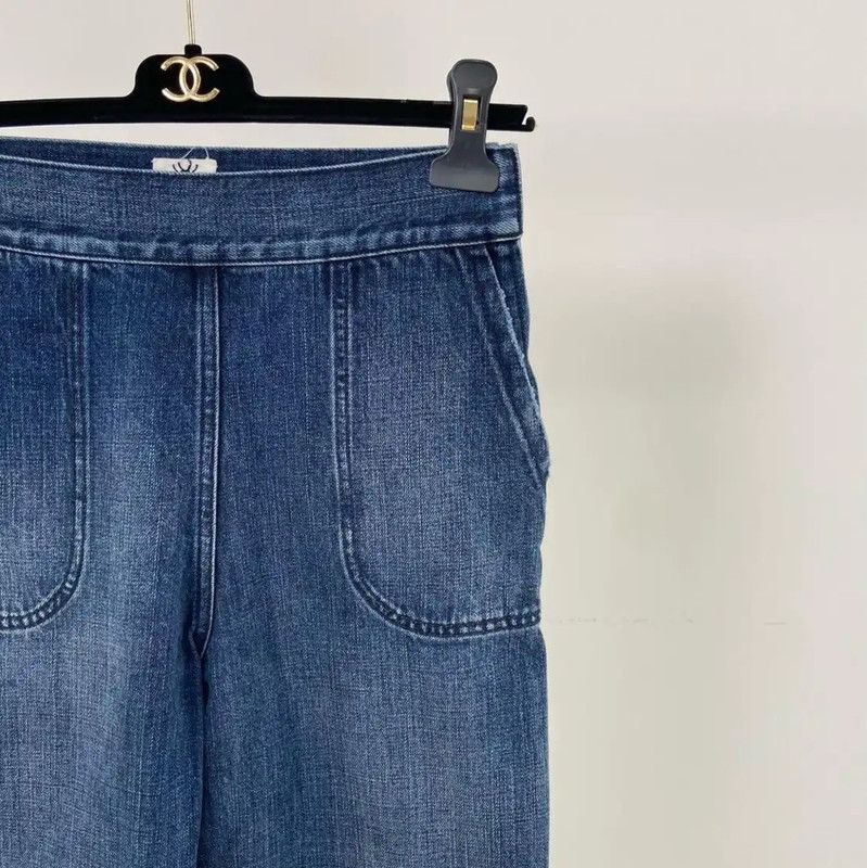 Dior Dior Blue Women's Cotton Denim Pants 0089 Size 23" - 3 Thumbnail