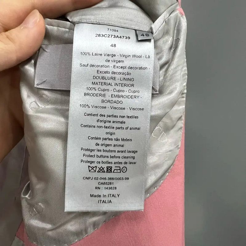 Dior Dior Pink Cotton Women's Jacket for Spring/Fall 0089 Size ONE SIZE - 3 Thumbnail