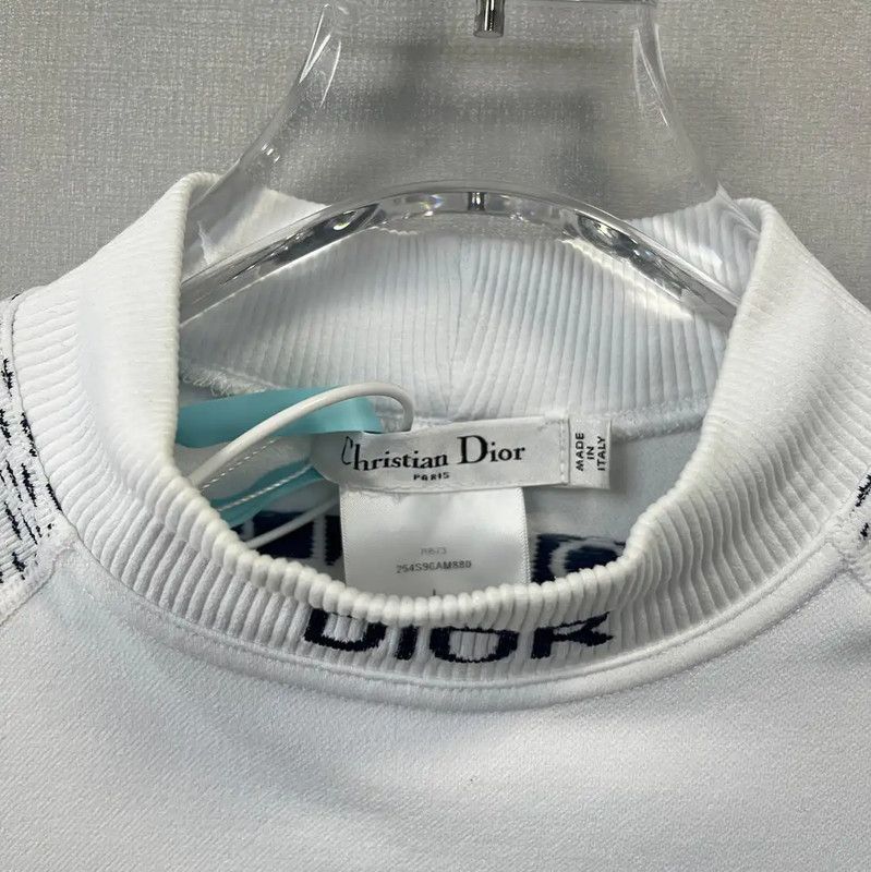 Dior Dior Women's Long Sleeve White Sweatshirt 0089 Size L / US 10 / IT 46 - 4 Thumbnail