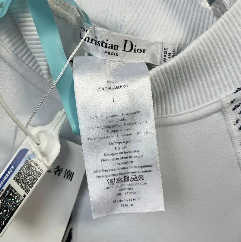 Dior Dior Women's Long Sleeve White Sweatshirt 0089 Size L / US 10 / IT 46 - 5 Thumbnail