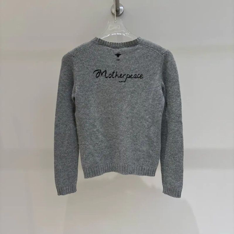 Dior Dior Gray Cashmere Long Sleeve Sweater 0089 Size S / US 4 / IT 40 - 2 Thumbnail