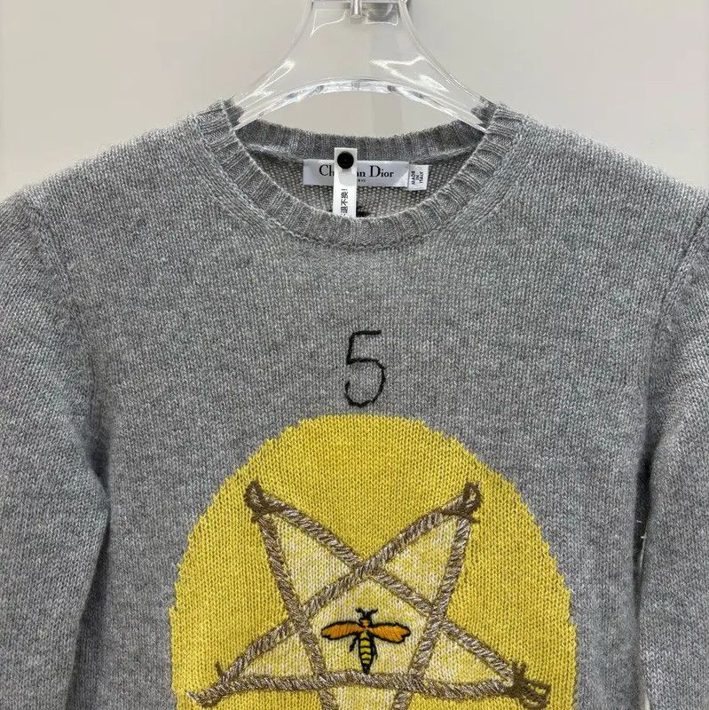 Dior Dior Gray Cashmere Long Sleeve Sweater 0089 Size S / US 4 / IT 40 - 3 Thumbnail