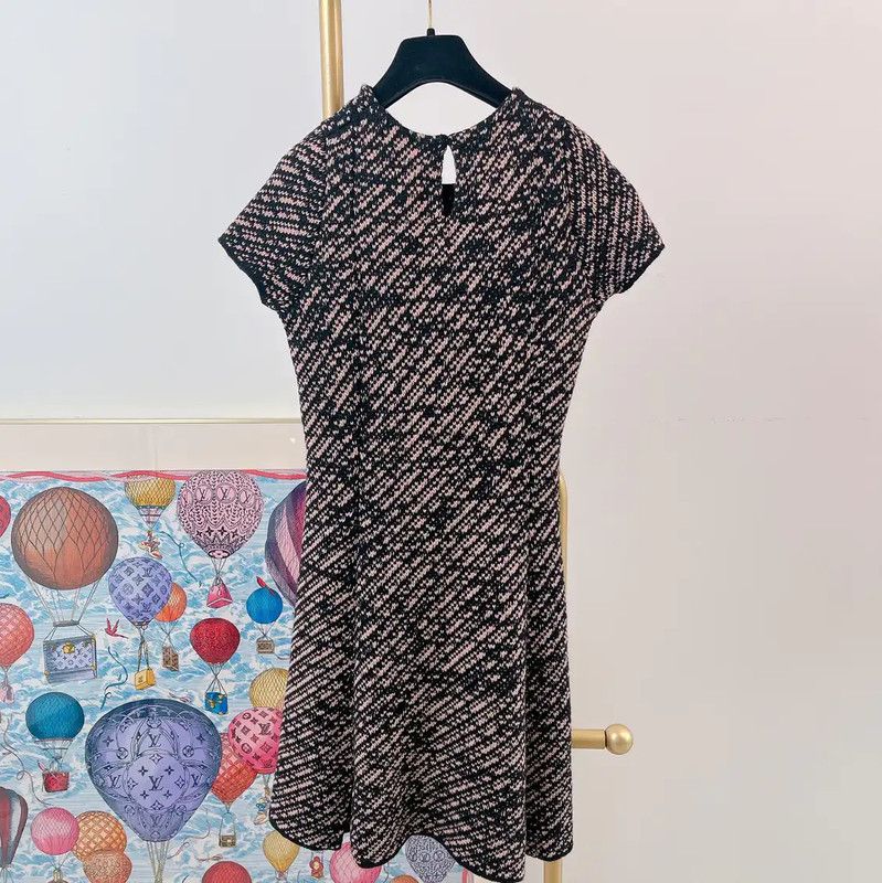 Dior Dior Color-Block Wool Long Sleeve Dress 0089 Size M / US 6-8 / IT 42-44 - 2 Thumbnail