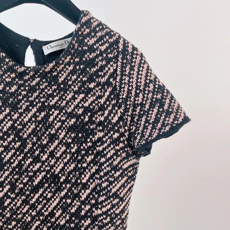 Dior Dior Color-Block Wool Long Sleeve Dress 0089 Size M / US 6-8 / IT 42-44 - 3 Thumbnail