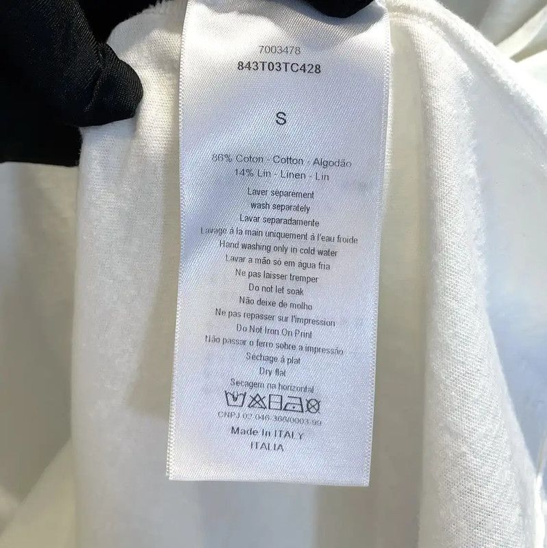 Dior Dior Summer White Short Sleeve T-Shirt 0089 Size S / US 4 / IT 40 - 9 Thumbnail